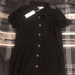 Black Button Up Dress